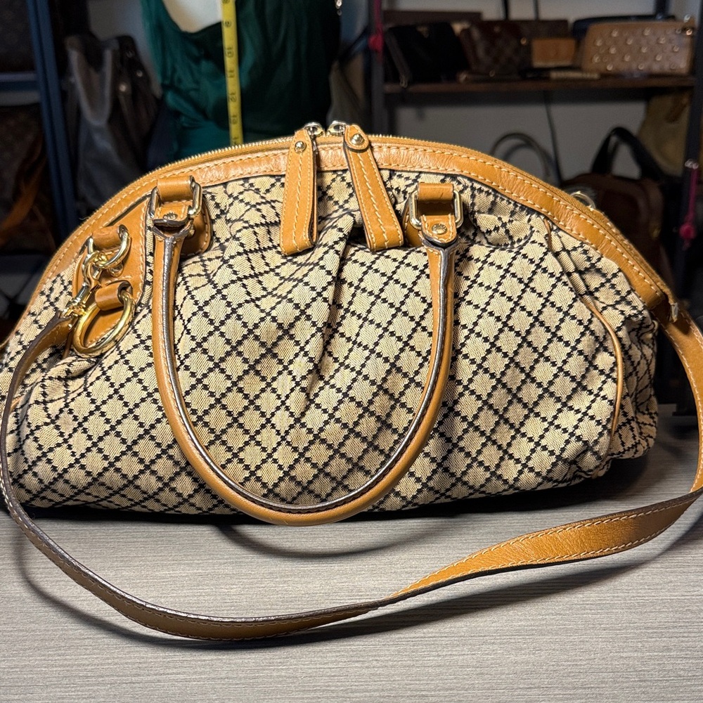Gucci Diamante Sukey Dome Double Zip 2 Way Purse